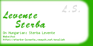 levente sterba business card